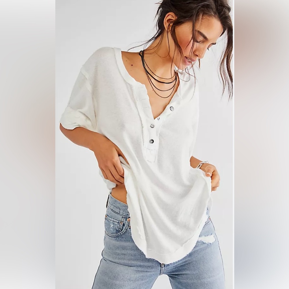 Free People Heritage Henley oversized top